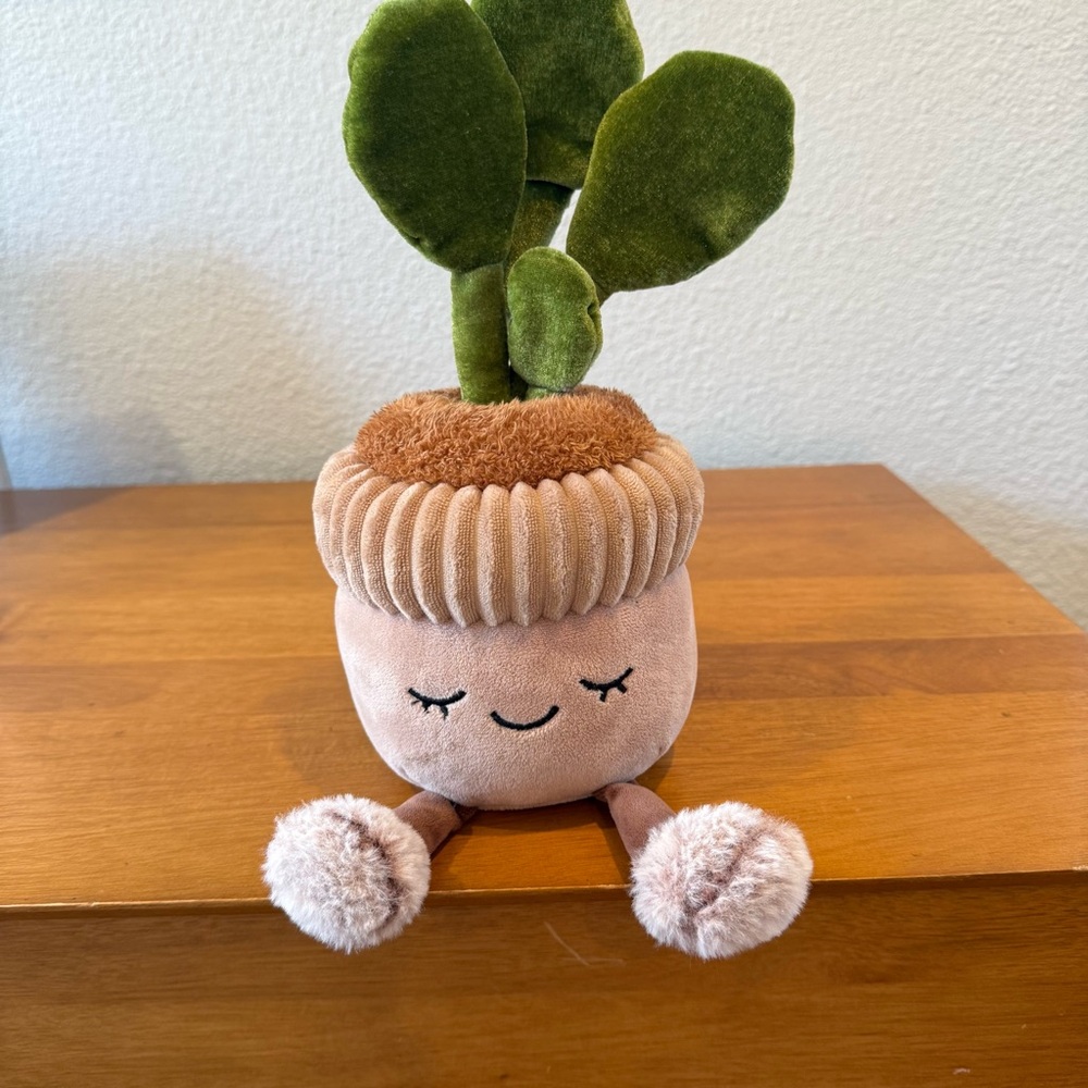 Greenhouse by Russ 12” Plush Succulent Plant Toy Stuffed with Smiling Face
